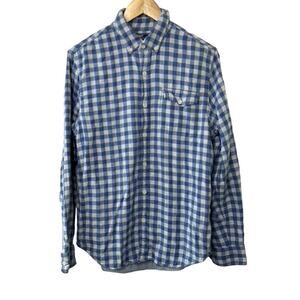 Vineyard Vines Crosby Shirt Cotton Blue & White Check Print Button Down Shirt M